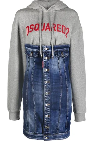 Dsquared2 Kapuzenkleid mit Logo-Print