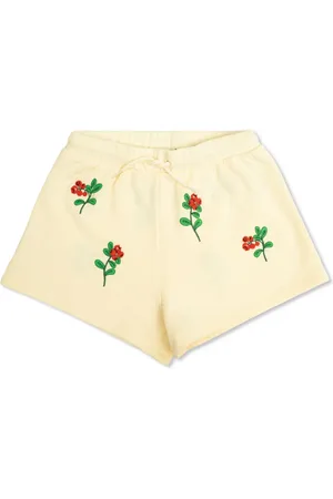 Mini Rodini Shorts mit Blumenstickerei