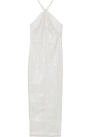ROTATE Maxikleid mit Perlen