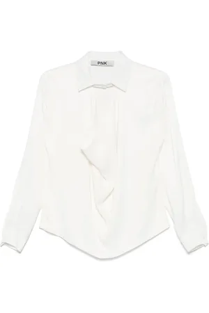PNK Bluse in Wickeloptik