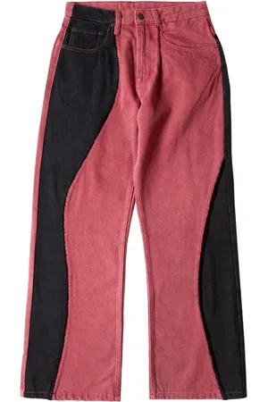 Glass Cypress "Red" Jeans in Colour-Block-Optik