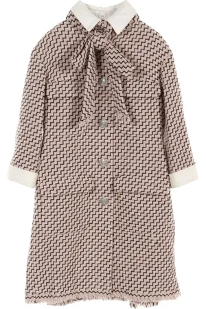 CHANEL 1986-1988 Tweed-Mantel mit Falten