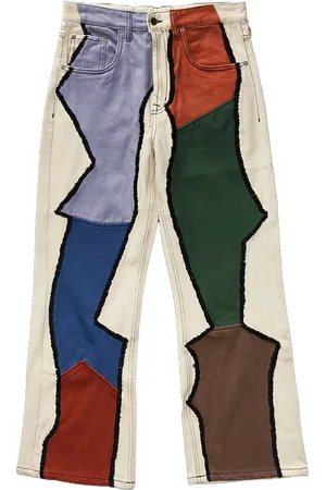 Glass Cypress Ausgestellte "Blue" Patchwork-Jeans