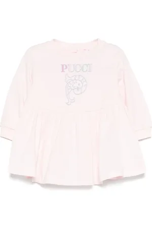 PUCCI Junior Kleid mit Logo-Stickerei