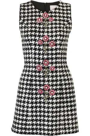 Carolina Herrera Kleid mit Hahnentrittmuster
