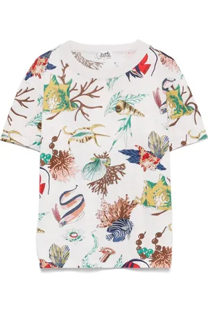 Hermès T-Shirt mit Kaurimuschel-Print