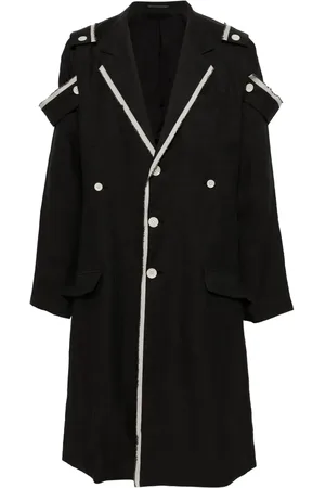 YOHJI YAMAMOTO Mantel mit Kontrastborten