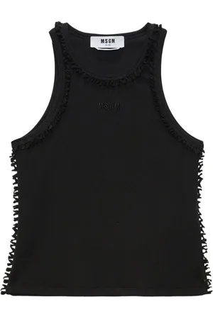 Msgm Trägershirt mit Logo-Stickerei