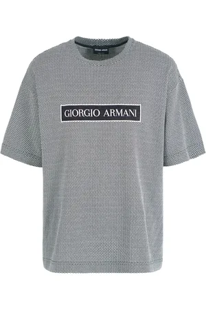 Giorgio Armani T-Shirt mit Fischgrätenmuster