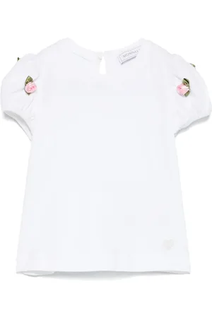 MONNALISA T-Shirt mit Blumenapplikationen