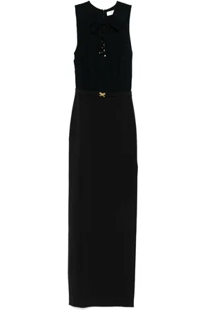 Elisabetta Franchi Krepp-Maxikleid mit Schnürung