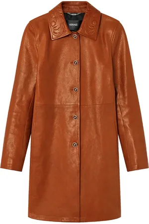 VERSACE Barocco Ledermantel in A-Linie