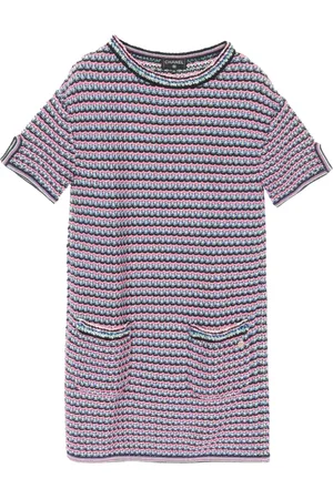 CHANEL 1986-1988 gestreiftes Minikleid