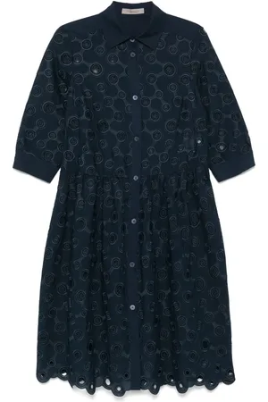 D.EXTERIOR Midikleid mit Stickerei