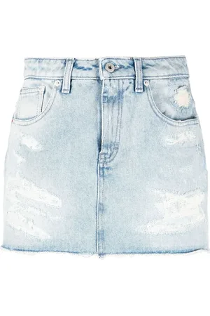 Heron Preston Jeansrock in Distressed-Optik