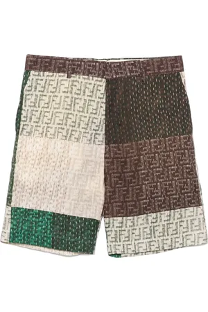 Fendi Leinenshorts mit FF