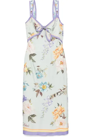 Self-Portrait Midikleid mit Blumen-Print