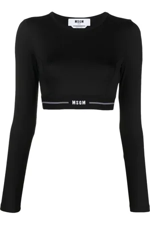 Msgm Cropped-Top mit Logo-Bund