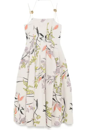 STINE GOYA Midikleid mit Blumen-Print