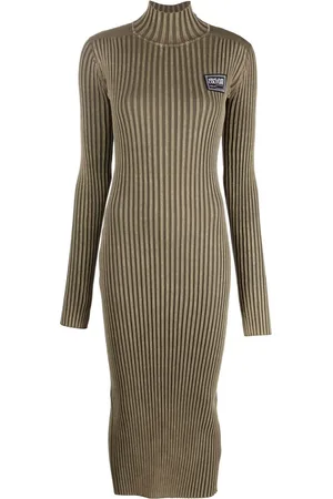 VERSACE Midikleid mit Logo-Patch