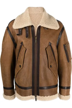 Dsquared2 Bikerjacke mit Shearling