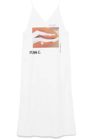Plan C Maxikleid mit grafischem Print