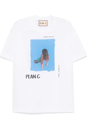 Plan C Marghe Nel T-Shirt mit Blu-Print