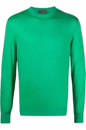 DRUMOHR Strickpullover mit Rundhalsausschnitt