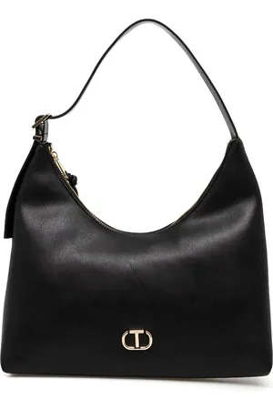 Twin-Set Schultertasche mit Logo-Schild