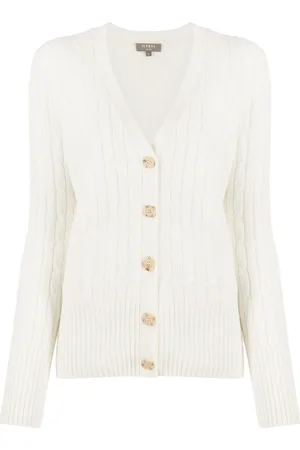 N.PEAL Cardigan mit Zopfmuster