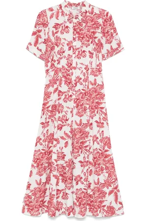 Sandro Midikleid mit Blumen-Print