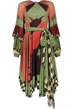 Etro Neckholder-Kleid in Patchwork-Optik