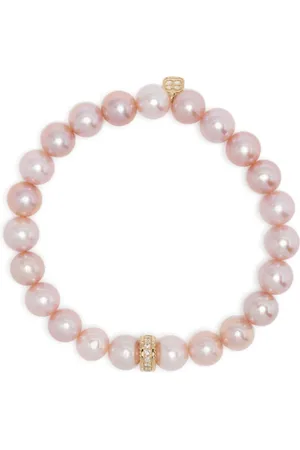 Sydney Evan 14kt Gelbgold-Perlenarmband mit einem Diamanten