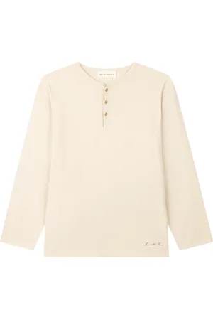 MAN ON THE BOON. T-Shirt mit Henley-Kragen