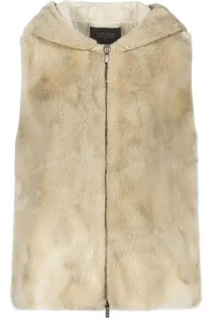 LORENA ANTONIAZZI Kapuzenweste aus Faux Fur
