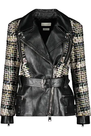 Alexander McQueen Bikerjacke im Hybrid-Design