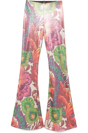 Etro Laminierte Hose mit Blumen-Print
