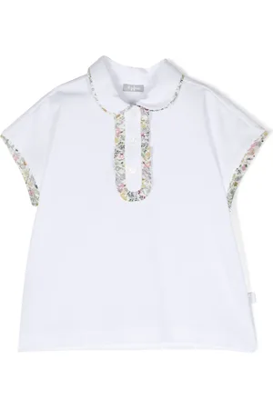 Il gufo Poloshirt mit Rüschen