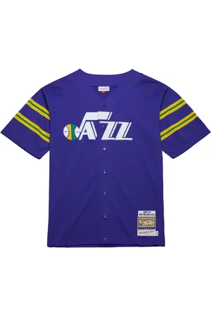 Mitchell & Ness 1974 New Orleans Jazz Full-Snap Shooting Hemd