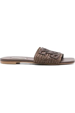 Casadei Pantoletten mit Logo-Patch