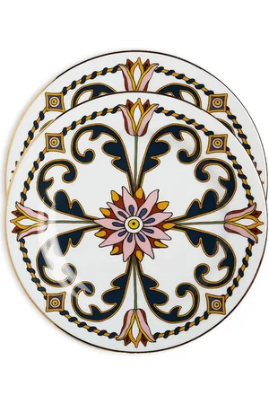 La DoubleJ Set aus zwei Tyrrhenian Tulips Desserttellern