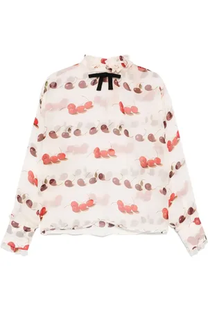 Nº21 Bluse mit Kirschen-Print