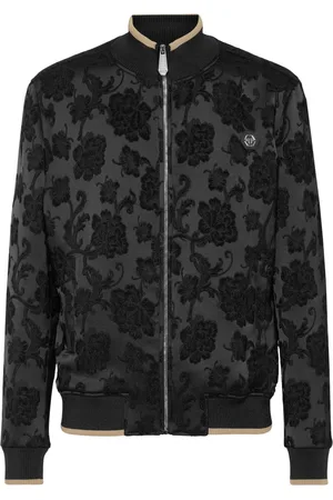 Philipp Plein Bomberjacke aus Blumen-Jacquard