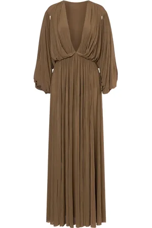 Serafini Maxikleid mit tiefem Ausschnitt