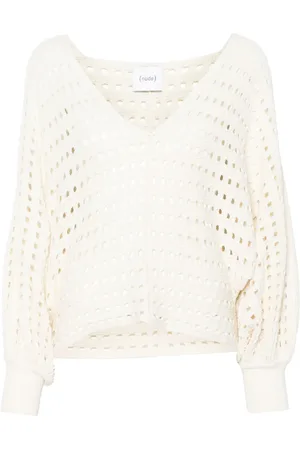 NUDE Pullover mit Lochstrickmuster