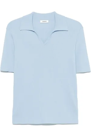 Sandro Poloshirt aus geripptem Strick