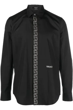 VERSACE Hemd mit Greca-Stickerei