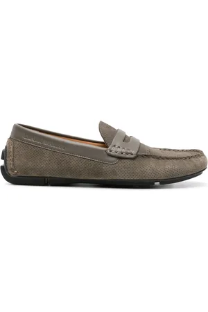 Emporio Armani Perforierte Loafer aus Wildleder