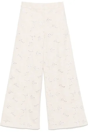 GENNY Palazzohose mit Blumenstickerei