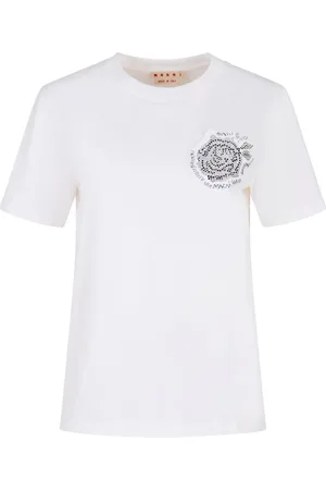 Marni T-Shirt mit Patch-Detail